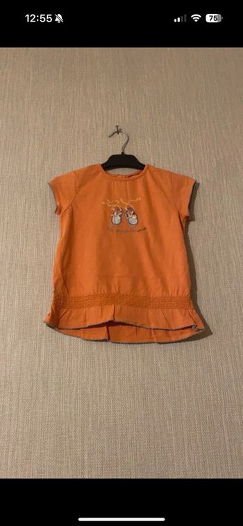 T-shirt orange 5 ans sergent major