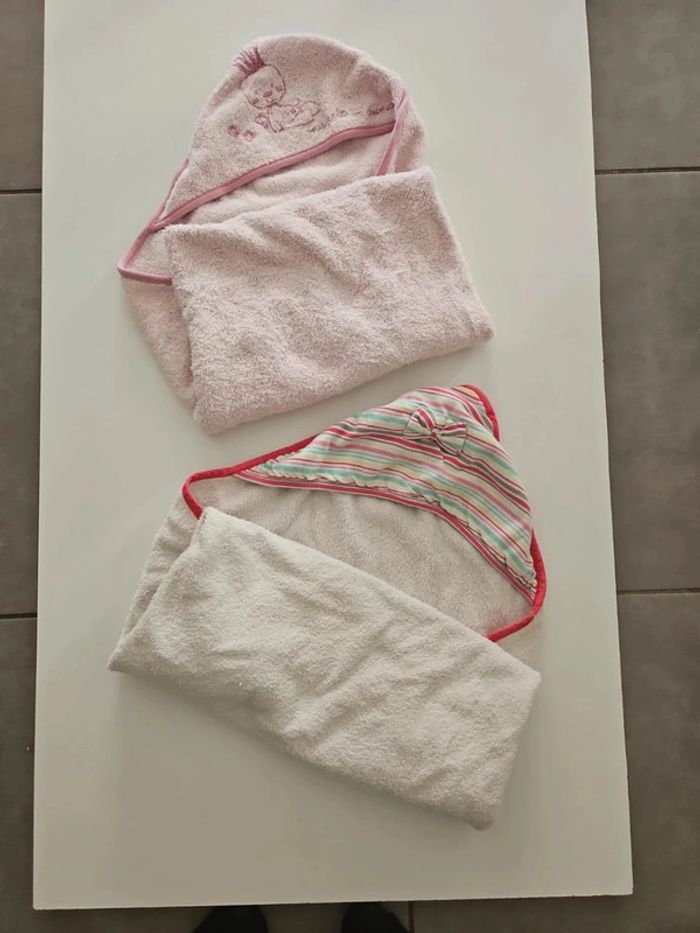 Lot 2 cape de bain sortie de bain serviette bebe