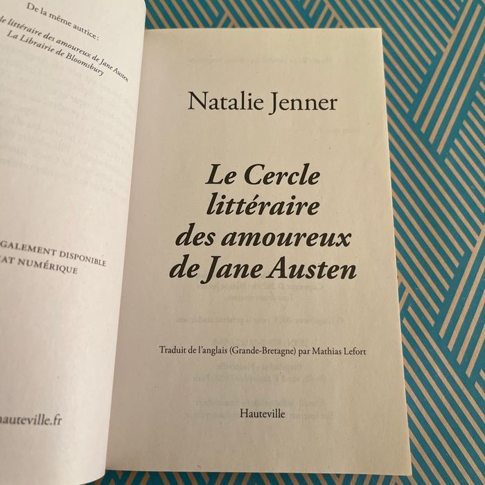 Roman Le cercle littéraire des amoureux de Jane Austen de Natalie Jenner - photo numéro 4