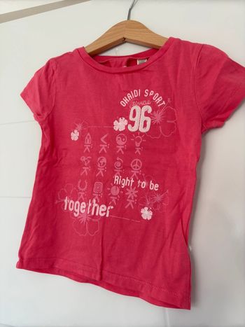 Tee-shirts Okaïdi rose en 5ans