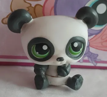 Figurine Littlest Pet Shop Ours blanc et gris foncé
