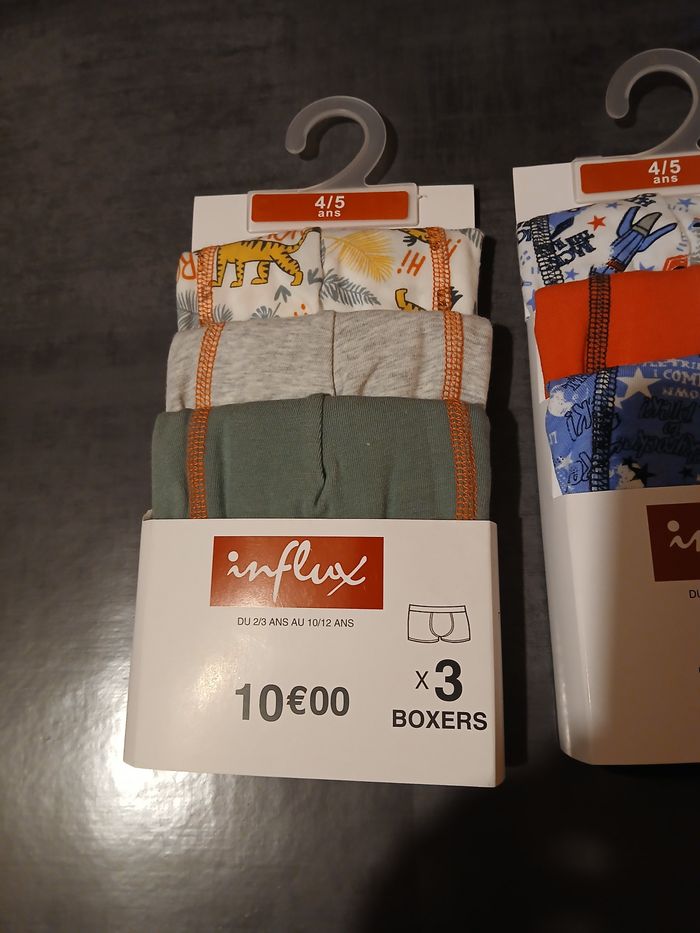 lot de 6 boxers garcon en coton 4/5 ans - photo numéro 2