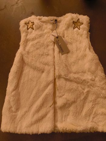 Veste sans manche fausse fourrure