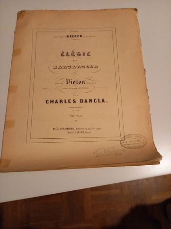 Elegie et barcarolle Dancla