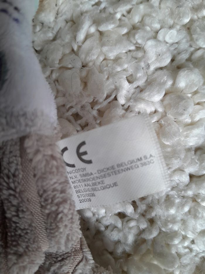 Doudou plat girafe multicolore forme rectangulaire Nicotoy-Simba - photo numéro 3