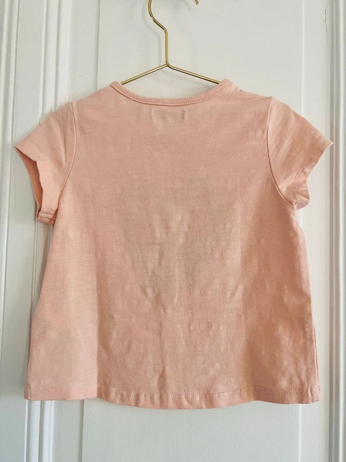 T-shirt abricot IKKS 18 mois - photo numéro 3