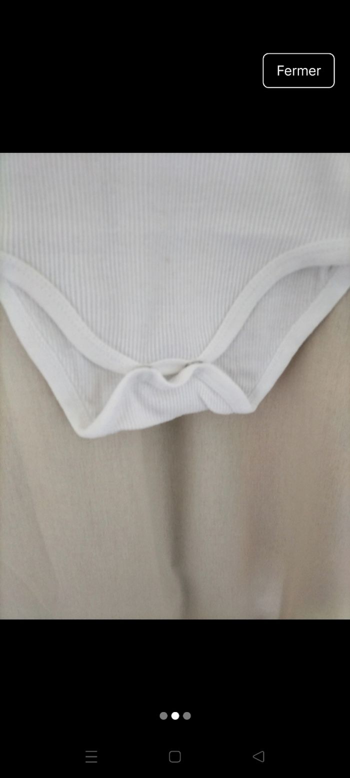 Body blanc Kiabi 6 mois - photo numéro 2