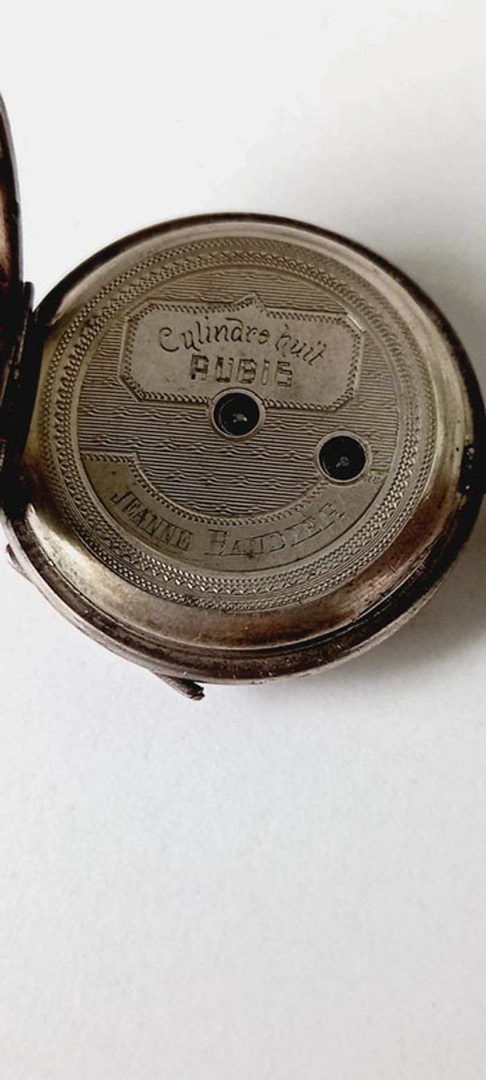 Montre ancienne à gousset - Cylindre - Jeanne Baudier – Argent – vers 1900. - photo numéro 3