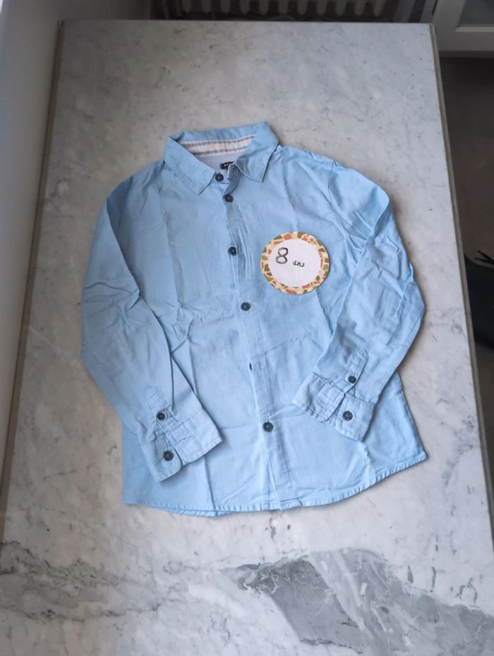 Chemise bleue 8 ans