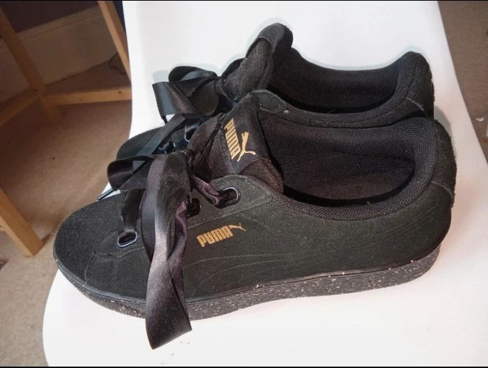 Puma Vikky Platform Ribbon - Noir et doré - Taille 37 - photo numéro 2