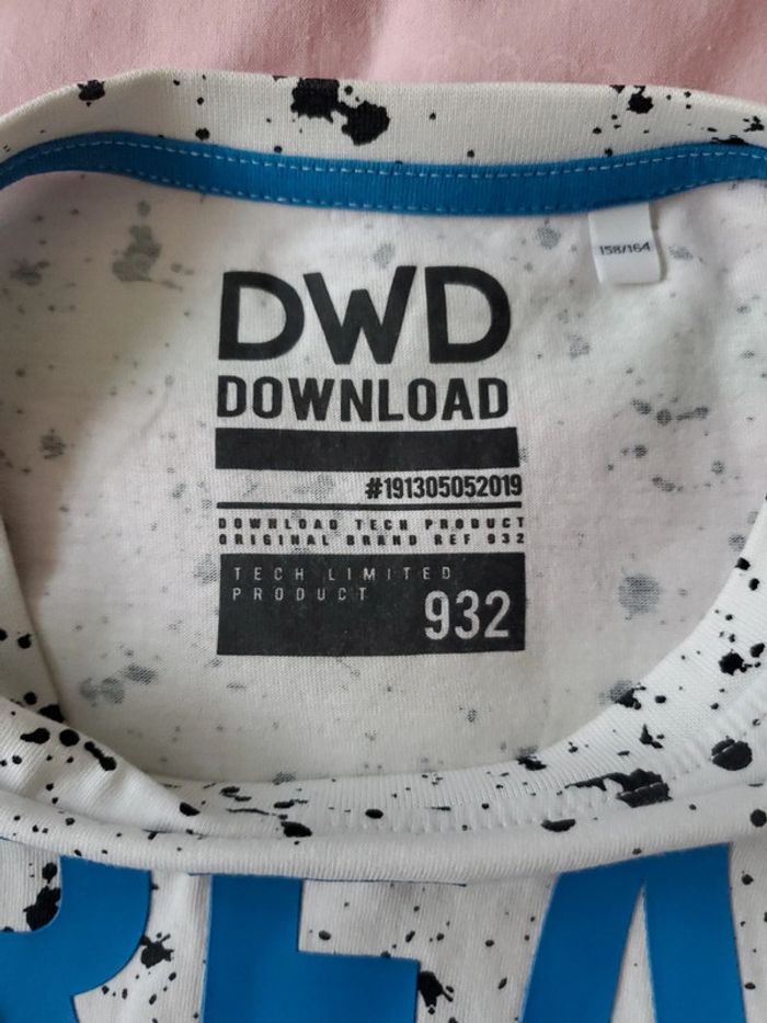 Tee-shirt blanc et bleu 13/14 ans 158/164cm C&A - photo numéro 4