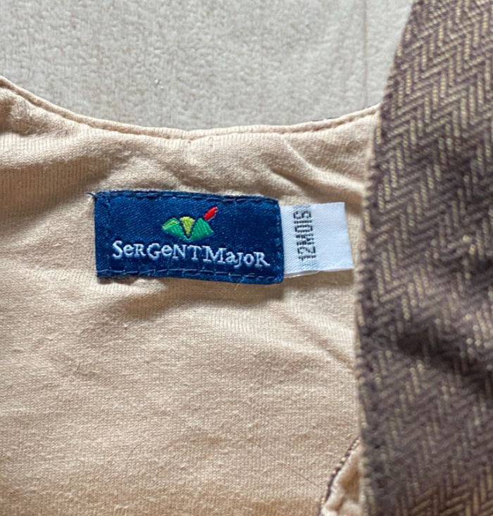 Salopette Sergent Major 12 mois coloris taupe et beige - photo numéro 3
