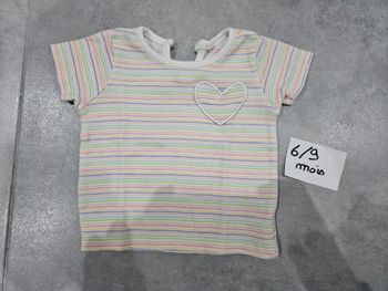 T-shirt bébé fille 6/9 mois