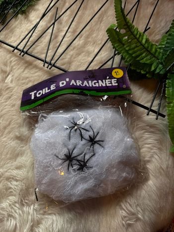 Toile araignée + 4 araignées - NEUF