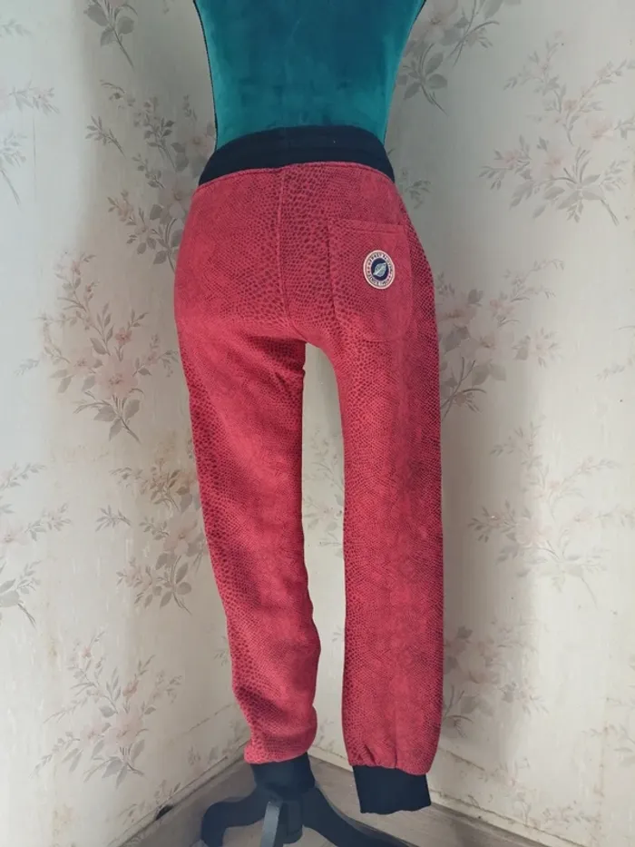 Pantalon de jogging coupe slim rouge à motifs piton / sweet pants / (16ans) - photo numéro 8