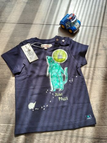Tee-shirt manches courtes catimini 12 mois neuf avec étiquette
