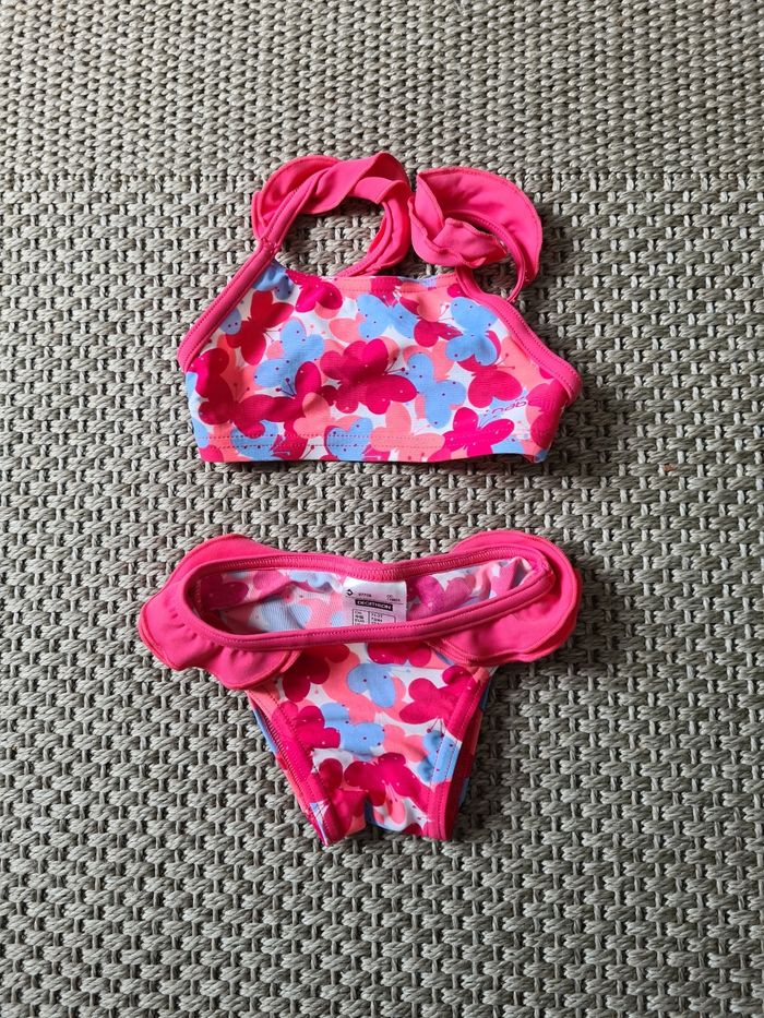 Maillot de bain 2 pièces rose - 12 mois