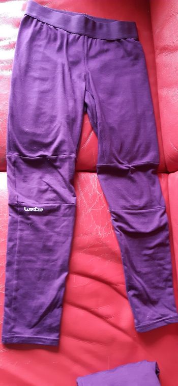 Legging chaud violet 12 ans idéal pour le ski