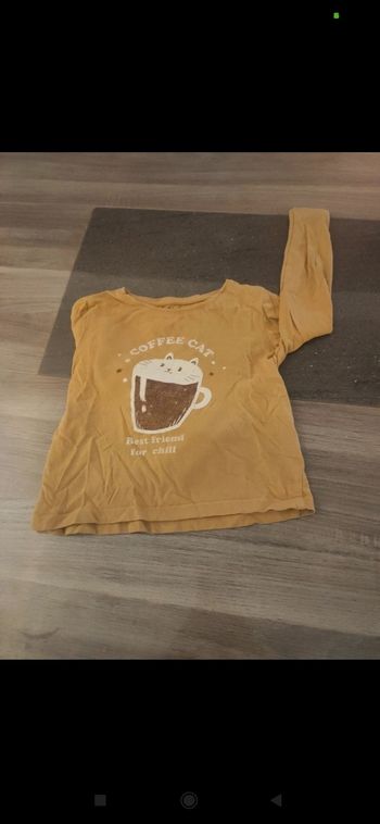 Tee shirt manches longues motif 4 ans