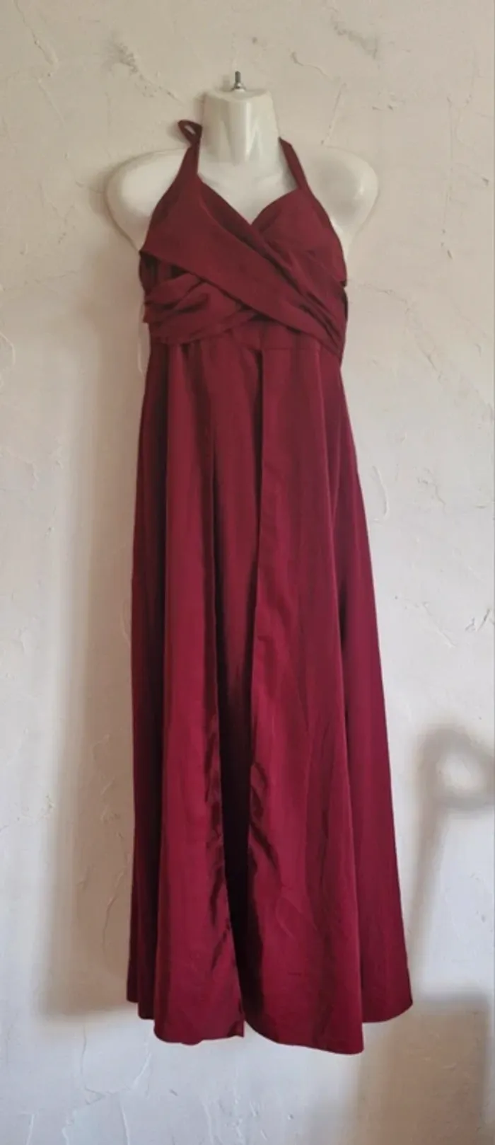 Robe longue dos nu bordeaux Shein – Taille L