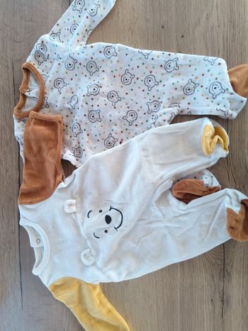 Lot de 2 pyjamas Winnie l'ourson 3mois / 60 cm