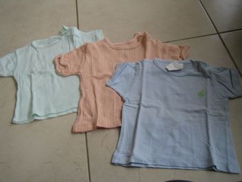 lot de 3 tees shirts été manches courtes fille