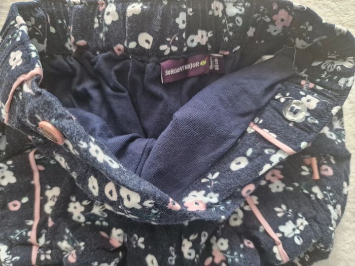 Ensemble Blouse ML légère blanche & short marine à fleurs - 18M - Sergent Major (BE avec defauts)) - photo numéro 7