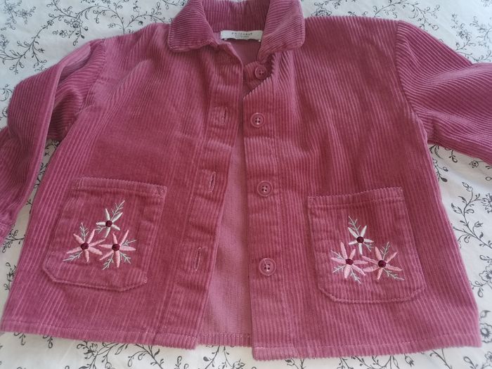 Veste rose velour côtelé - photo numéro 2