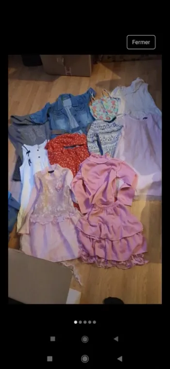Lot robes combi manches et sans manches 8 ans