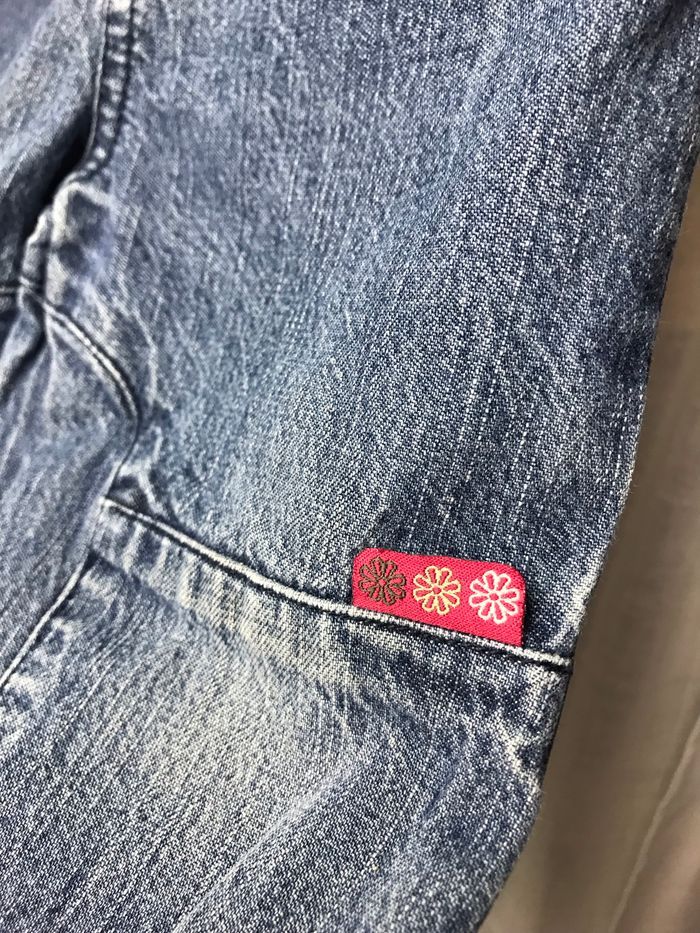 Jeans fleurs roses 12 mois tape à l’œil - photo numéro 2