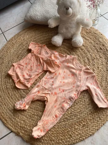 Ensemble body manche courte et pyjama coton