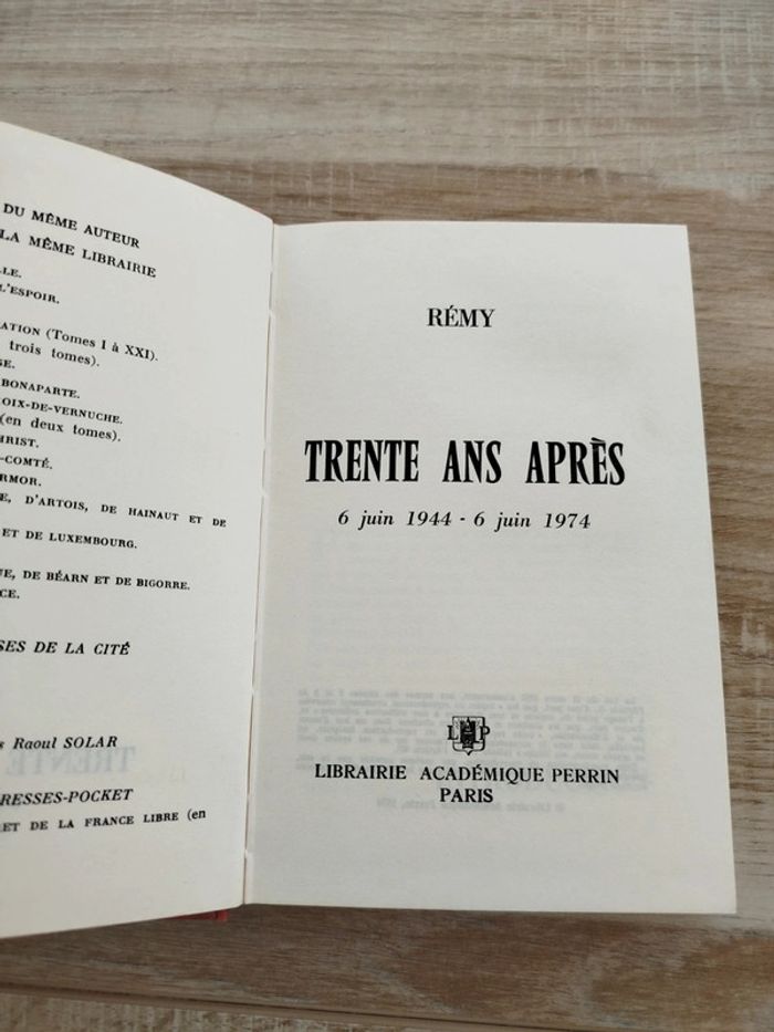 Livre trente ans après Rémy - photo numéro 4