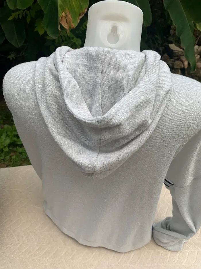 Pull Page blanc brillant à capuche taille M -taille 38 - photo numéro 4