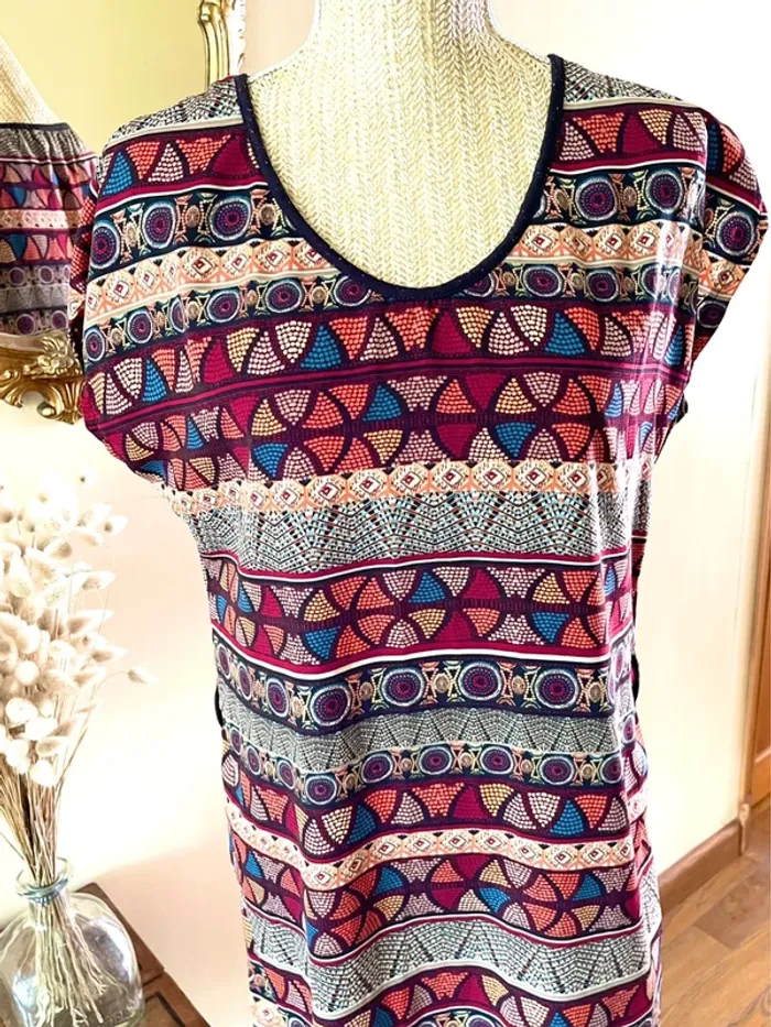 Tunique Hypnotisante à Imprimé Coloré – Miss Glammy – Taille Unique - photo numéro 3