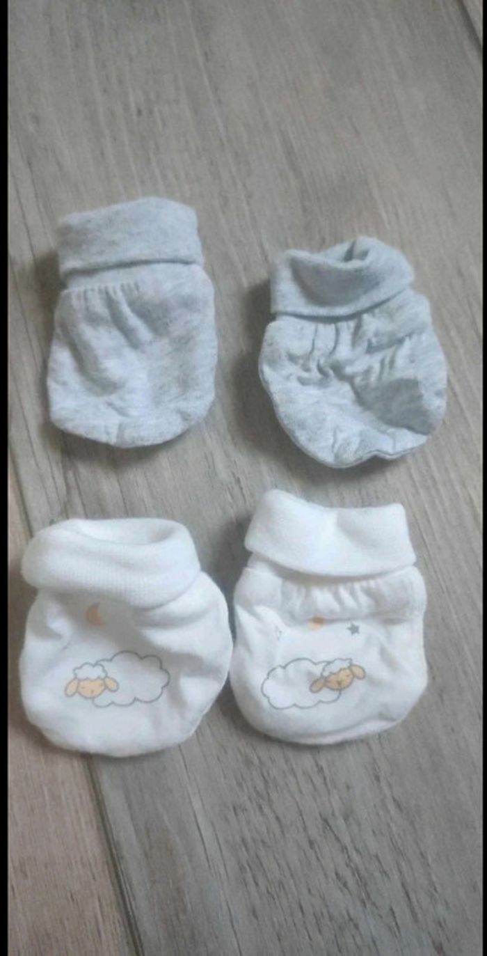 Lot de 2 paires de moufles mixte