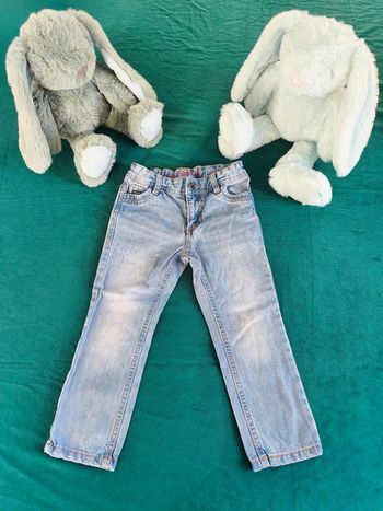 Jean bleu clair "Tape a l'oeil" pour enfant 