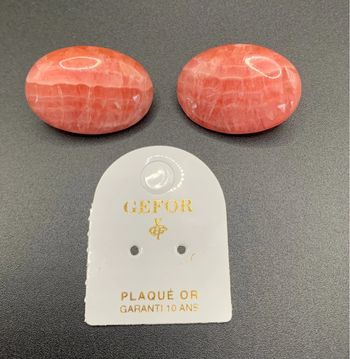 Clips d’oreilles Gefor plaqué or rose(260)