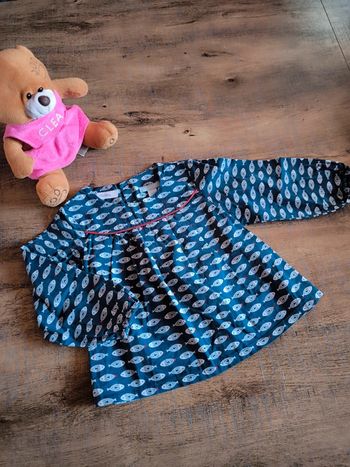 Blouse motif poisson