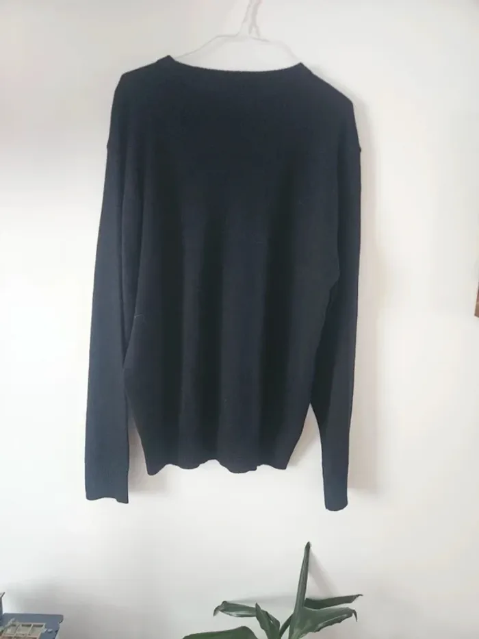 Pull noir homme en laine - photo numéro 6
