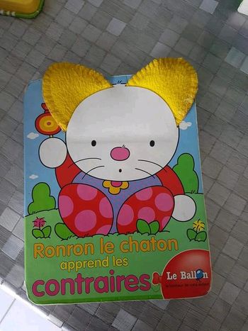 Livre ronron le chaton apprend les contraires