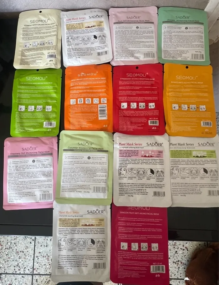 Lot de 14 masques de beauté coréens Seomou & Sadoer – Neufs - photo numéro 2