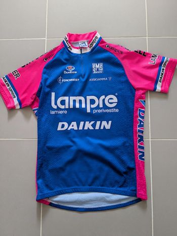 Maillot cycliste vintage Lampre Daikin Santini Taille XL