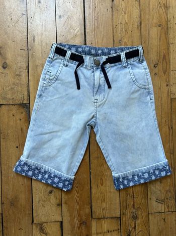 Short bermuda en jeans revers palmiers 8 ans Orchestra