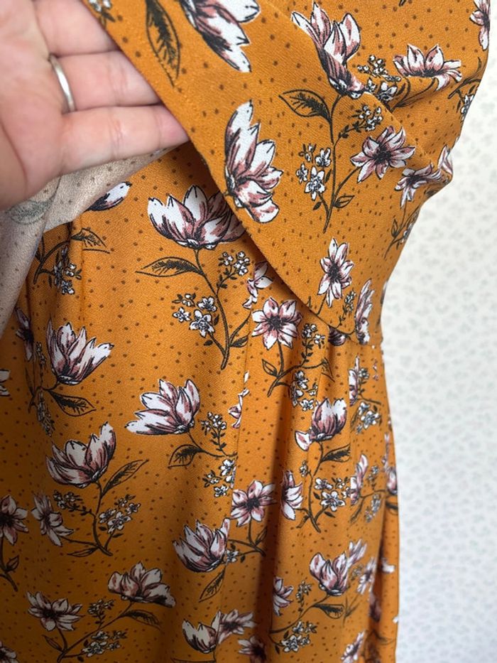 Robe à fleur taille 40 marque mango - photo numéro 3