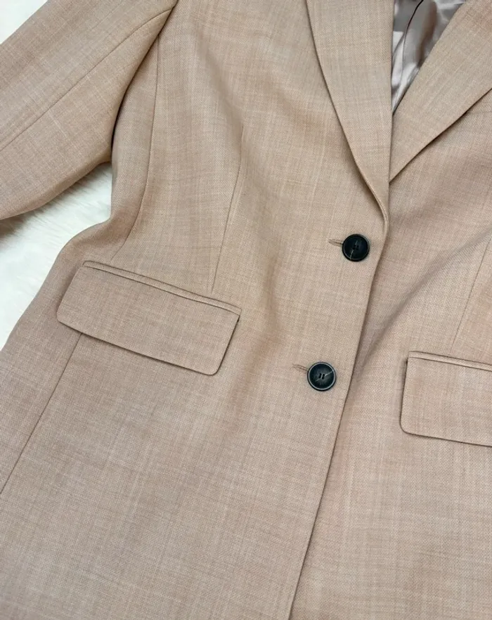 Blazer beige en laine taille 42 Claudie Pierlot - photo numéro 2