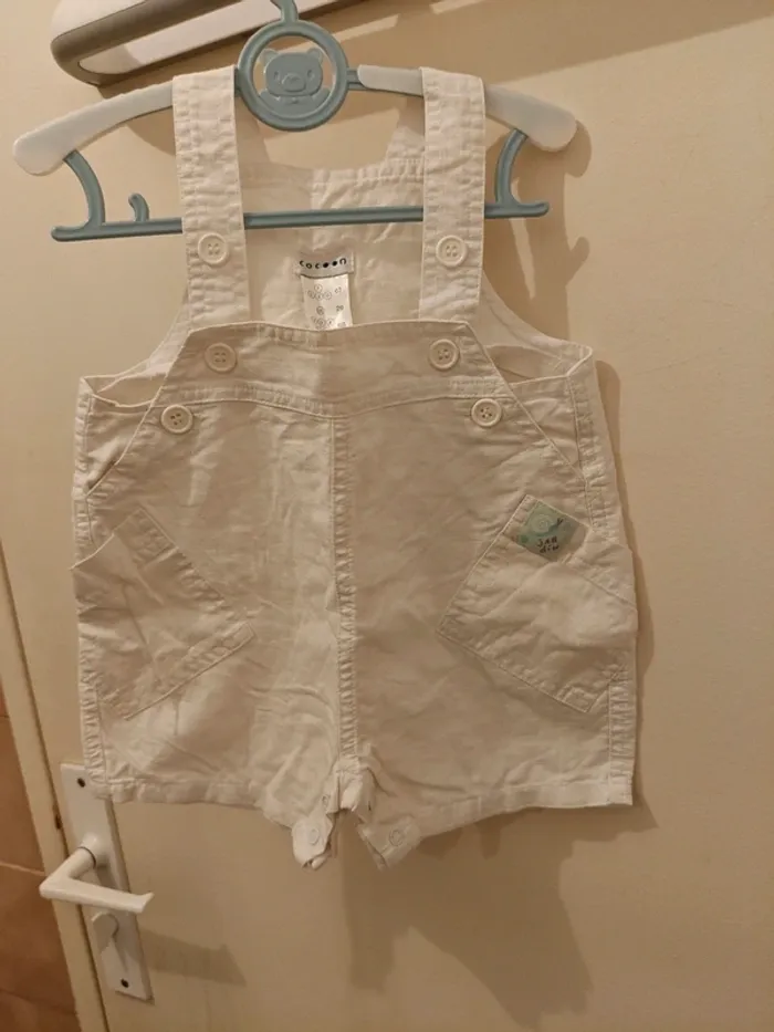Salopette short 6 mois