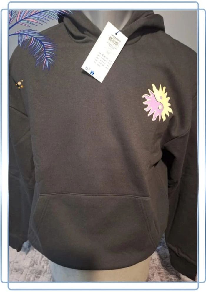 Sweat à Capuche noir jacks et jones unisexe taille S - photo numéro 13