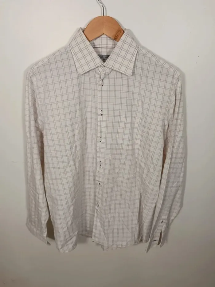 C15 chemise à carreaux blanc Lafayette 41-42