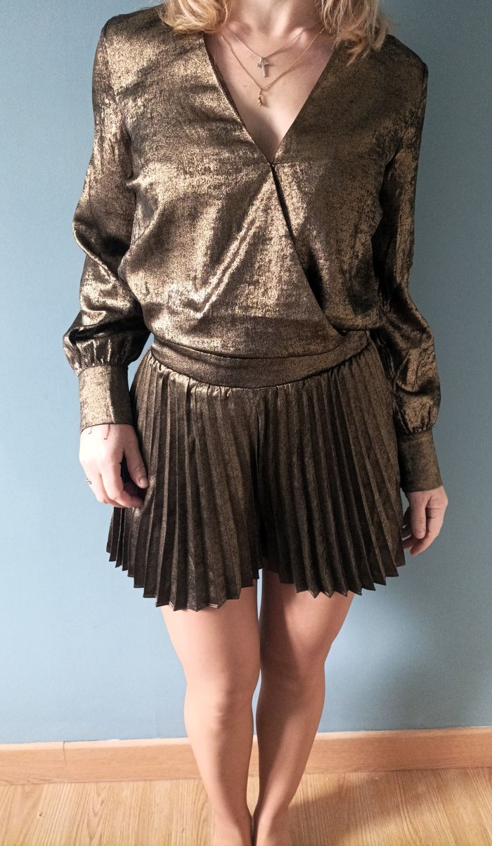 Robe Femme combinaison I.Code by IKKS 36 S Neuve bronze doré fêtes