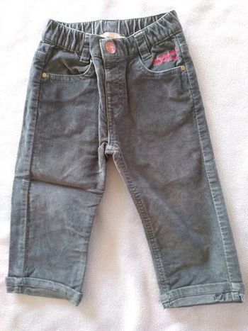 Pantalon velours gris garçon Z Grain de blé 18 mois